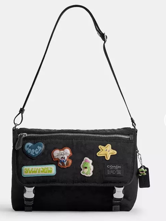 Coach Handbags - 🐹🦖🐹  Coach | Brain Dead Lane Messenger In Signature Nylon With Patches 🐹🦖🐹 NWT